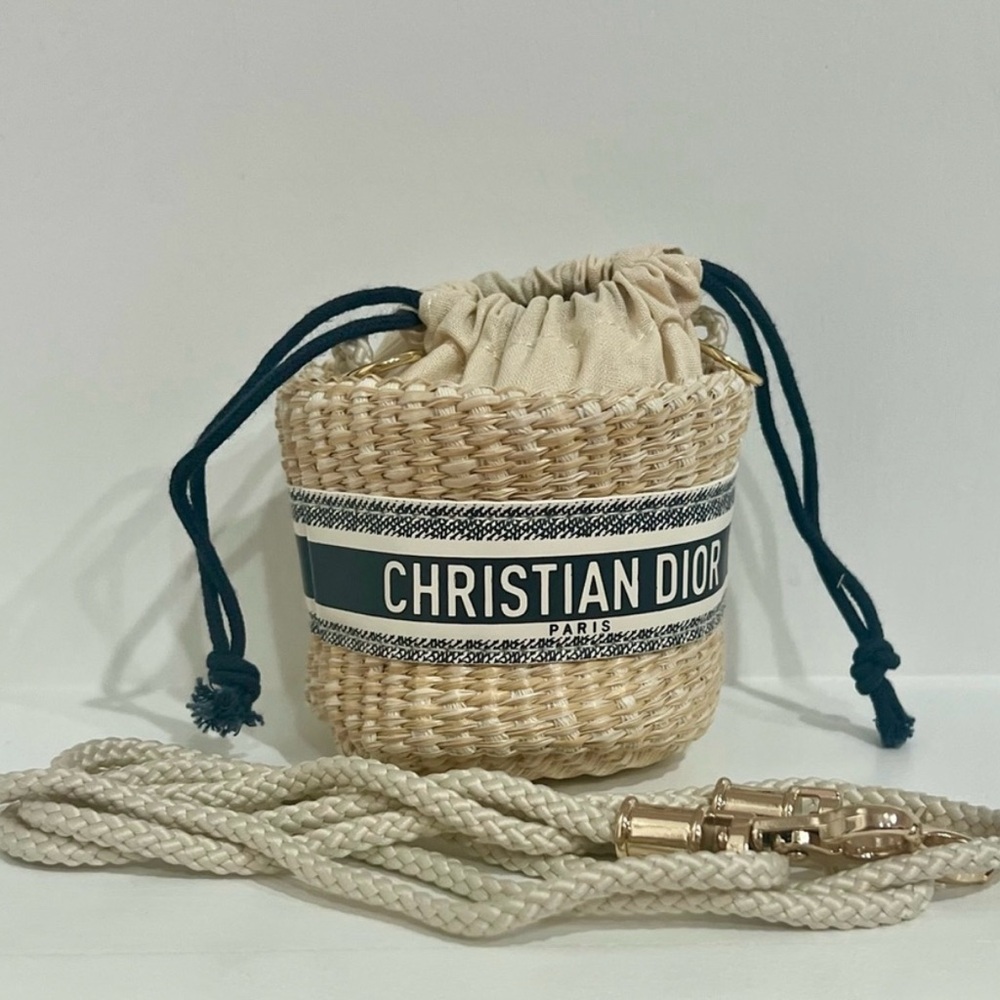 Christian Dior Raffia Micro bag